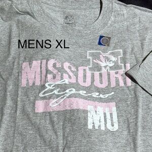 Mens XL Athletic Gray Missouri Tigers T-Shirt NWOT